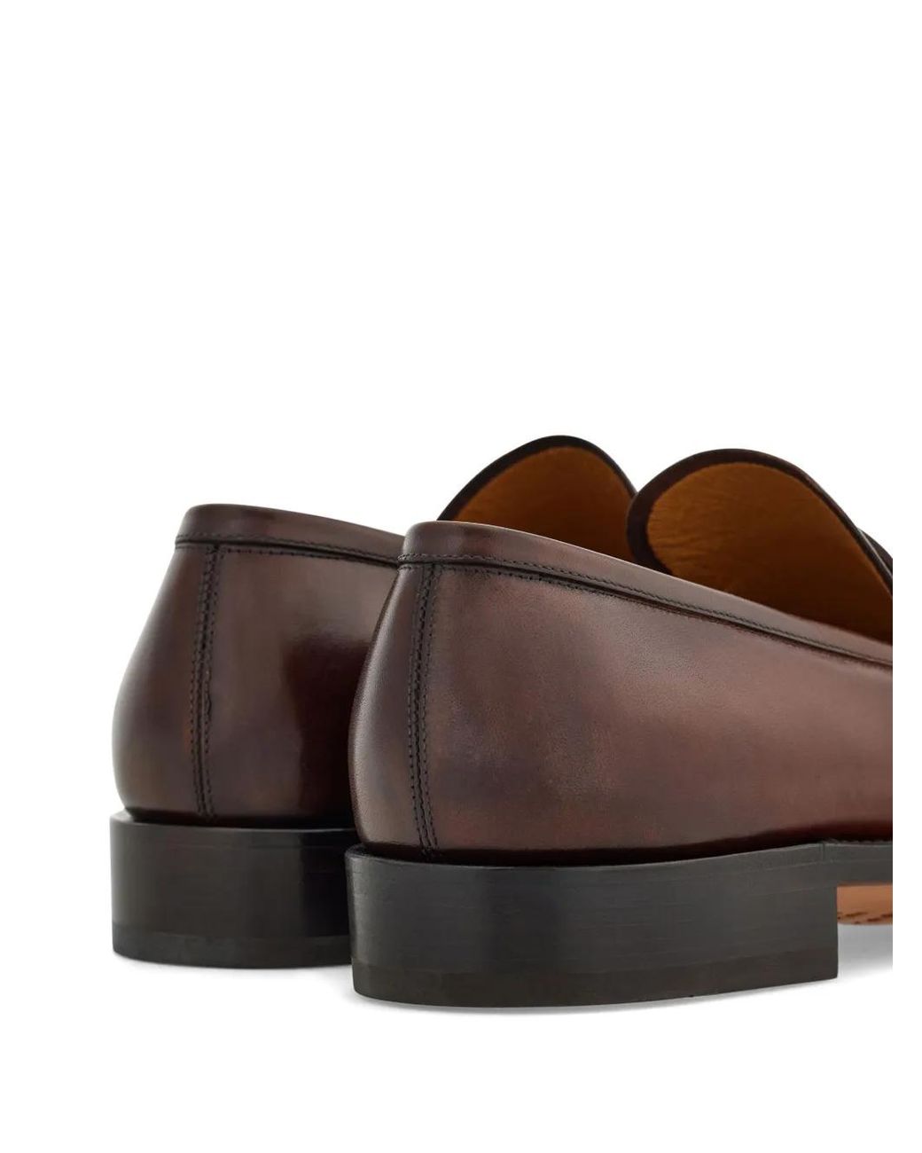 Ferragamo Brown Tramezza Penny Loafers for men