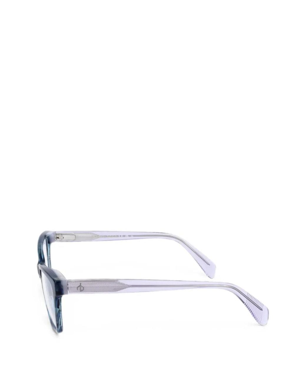 Rag & Bone Blue Geometric-Frame Glasses