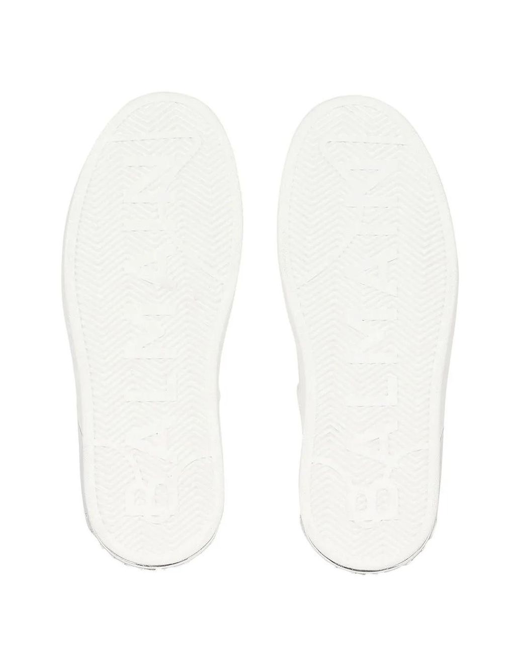 Balmain White Ledersneakers
