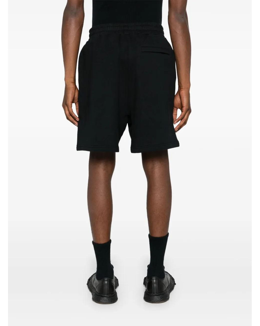 AWAKE NY Black Logo-embroidered Track Shorts for men