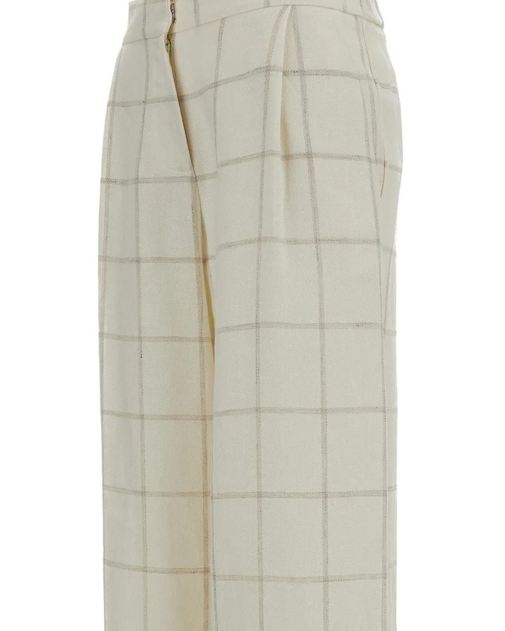 Dusan White Check Trousers