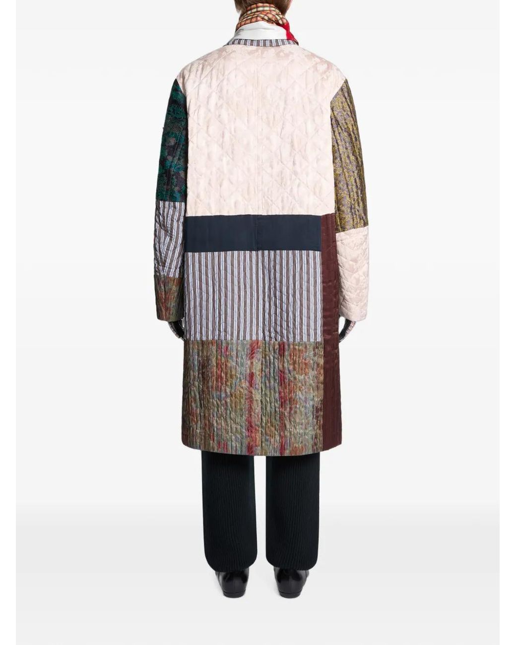 Dries Van Noten White Embroidered Mac for men