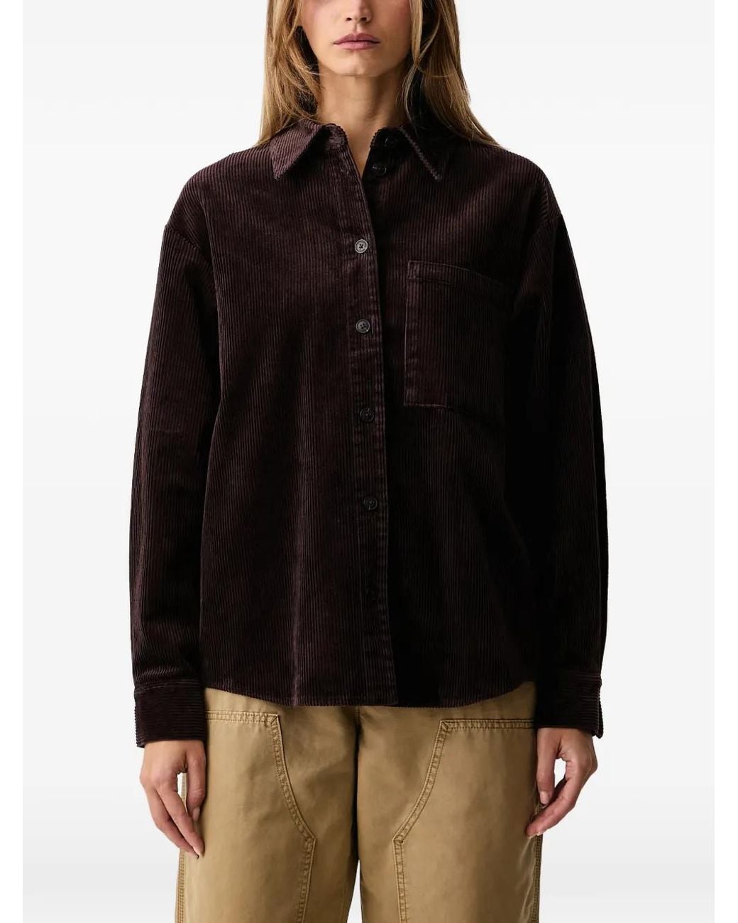 Marc O' Polo Black Corduroy Chest-Pocket Shirt