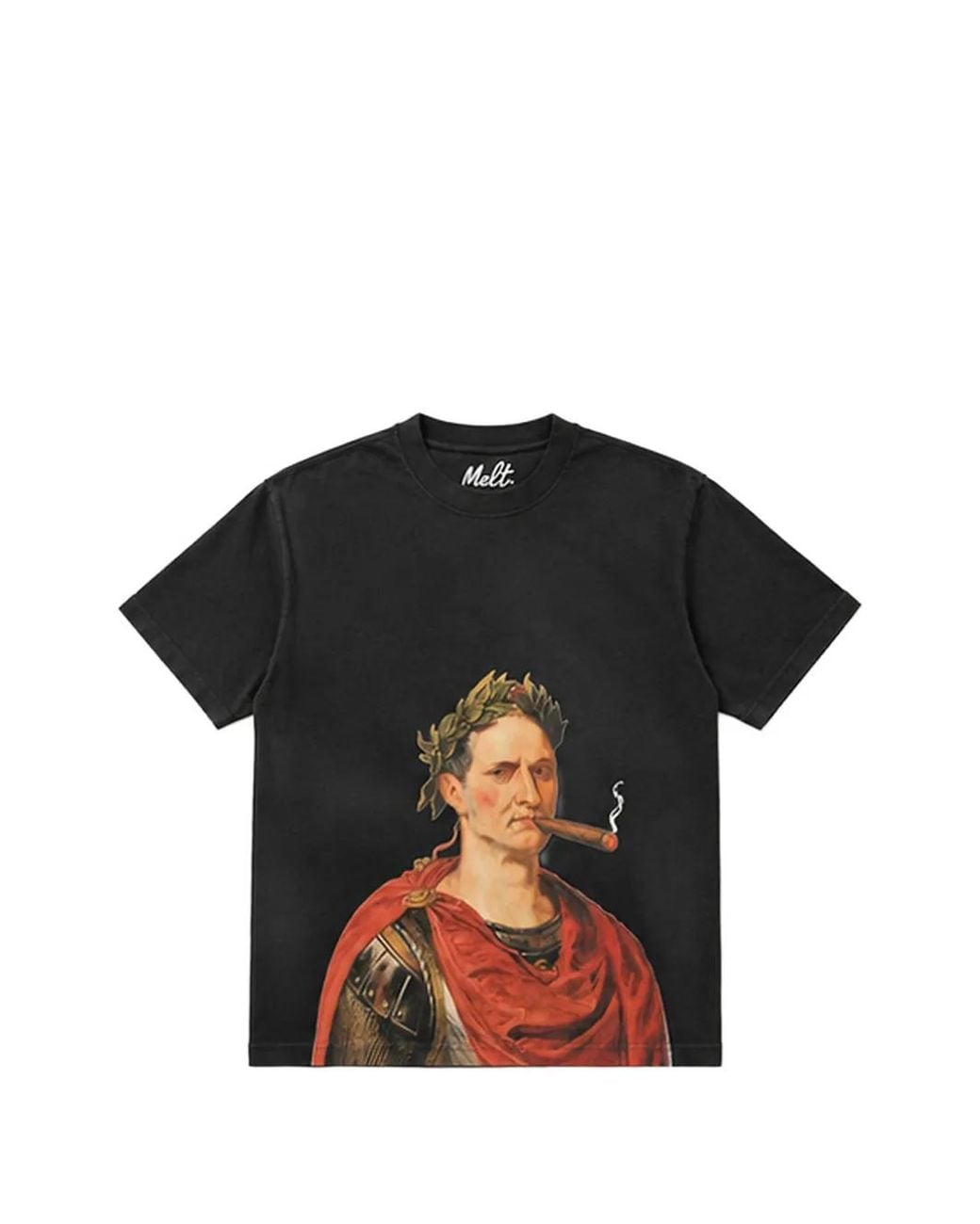Melt Black Graphic-Print T-Shirt for men