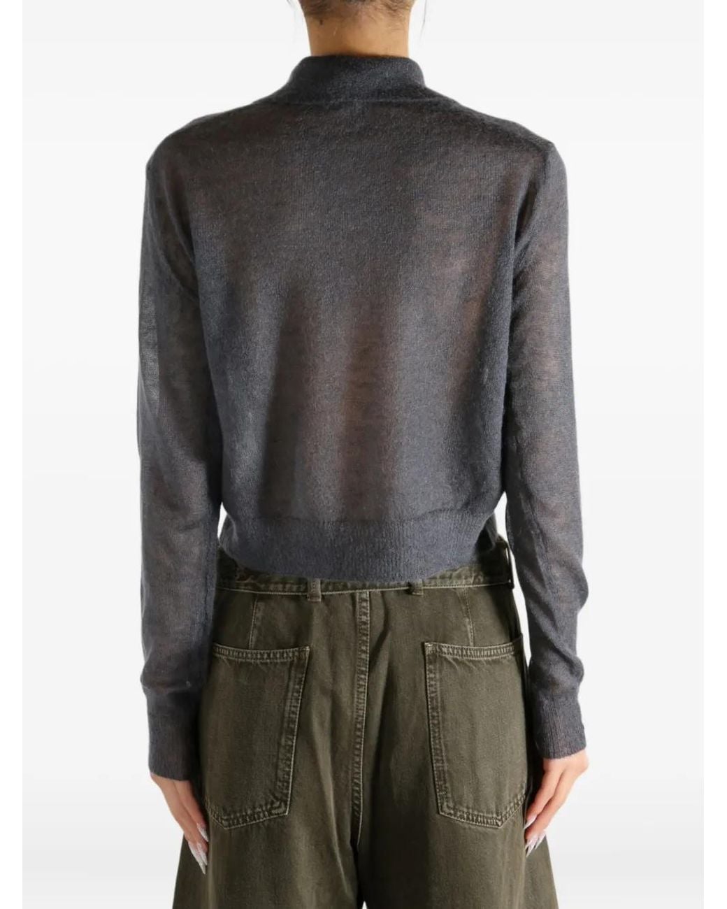 Auralee Black Cardigan Mit Knöpfen