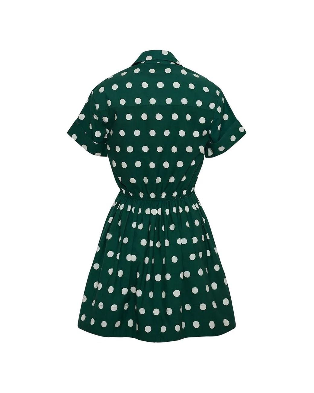 Cara Cara Green Asbury Polka-Dot Mini Dress
