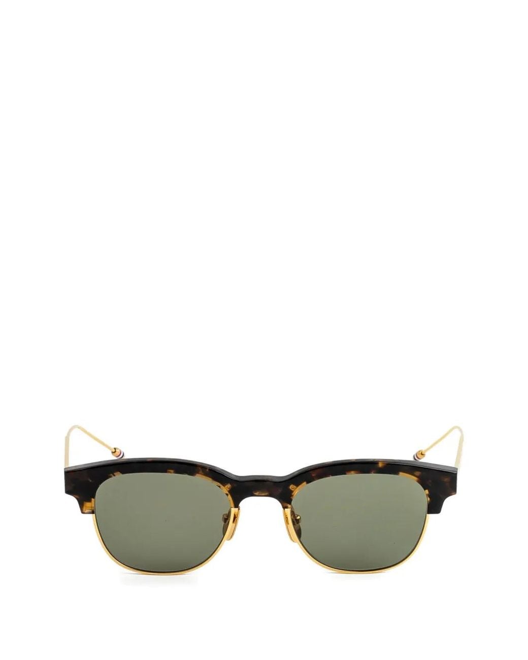 Thom Browne Green Tortoiseshell-Pattern Sunglasses