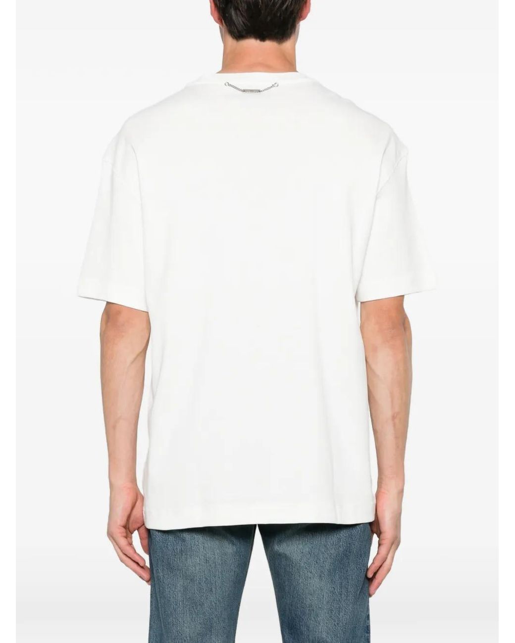 John Richmond White Logo-Motif T-Shirt for men