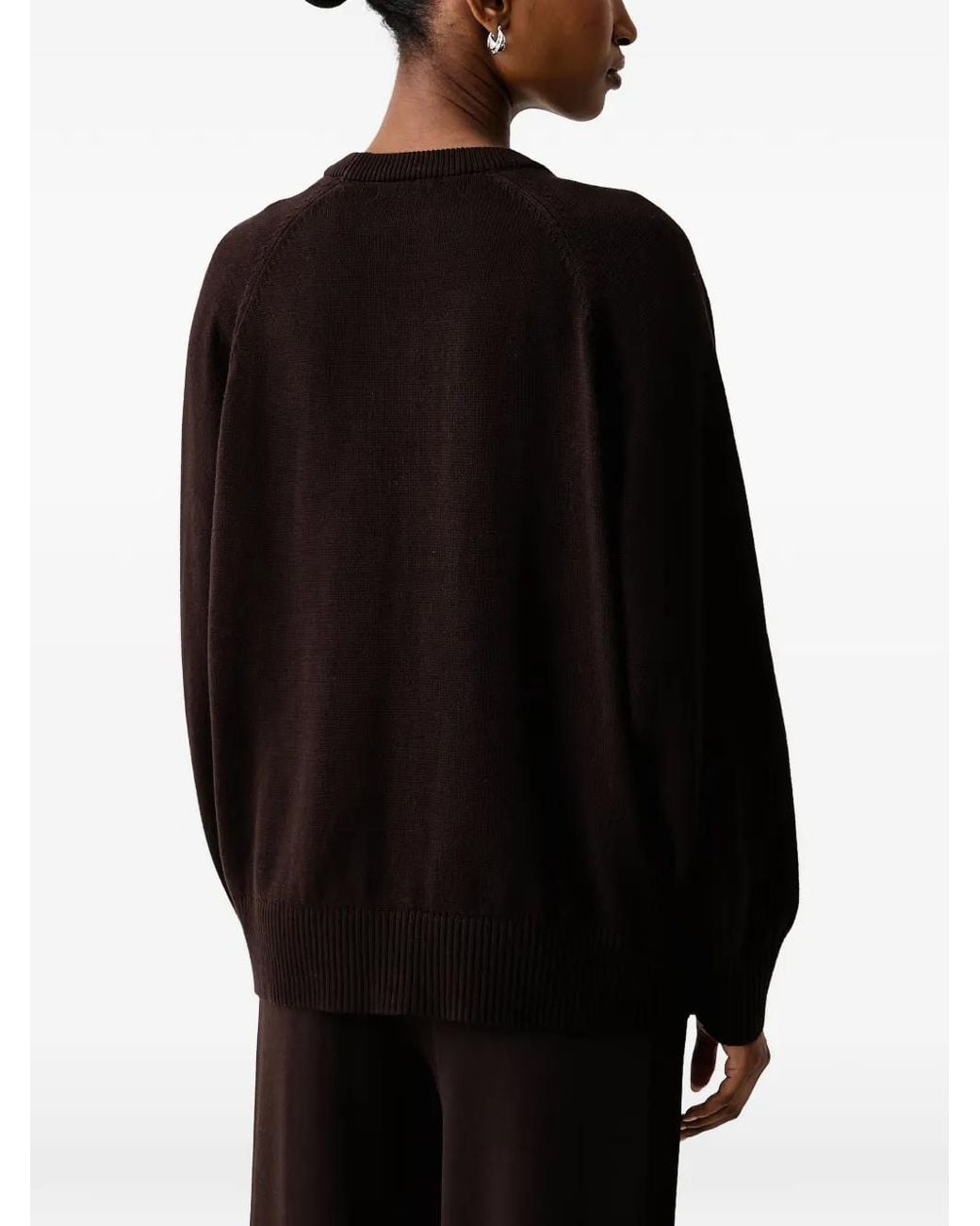 ARMANI EXCHANGE Black Logo-Embroidered Cardigan