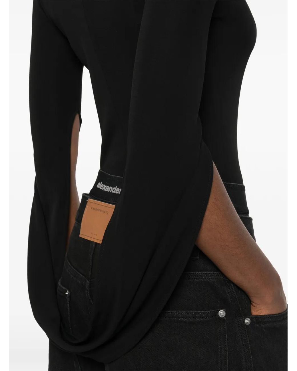 Alexander Wang Black Draped Top
