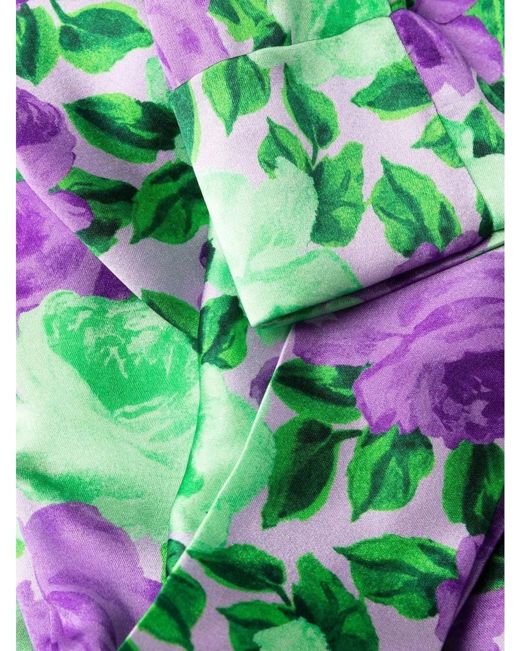 P.A.R.O.S.H. Green Pantalone Floral Print Trousers