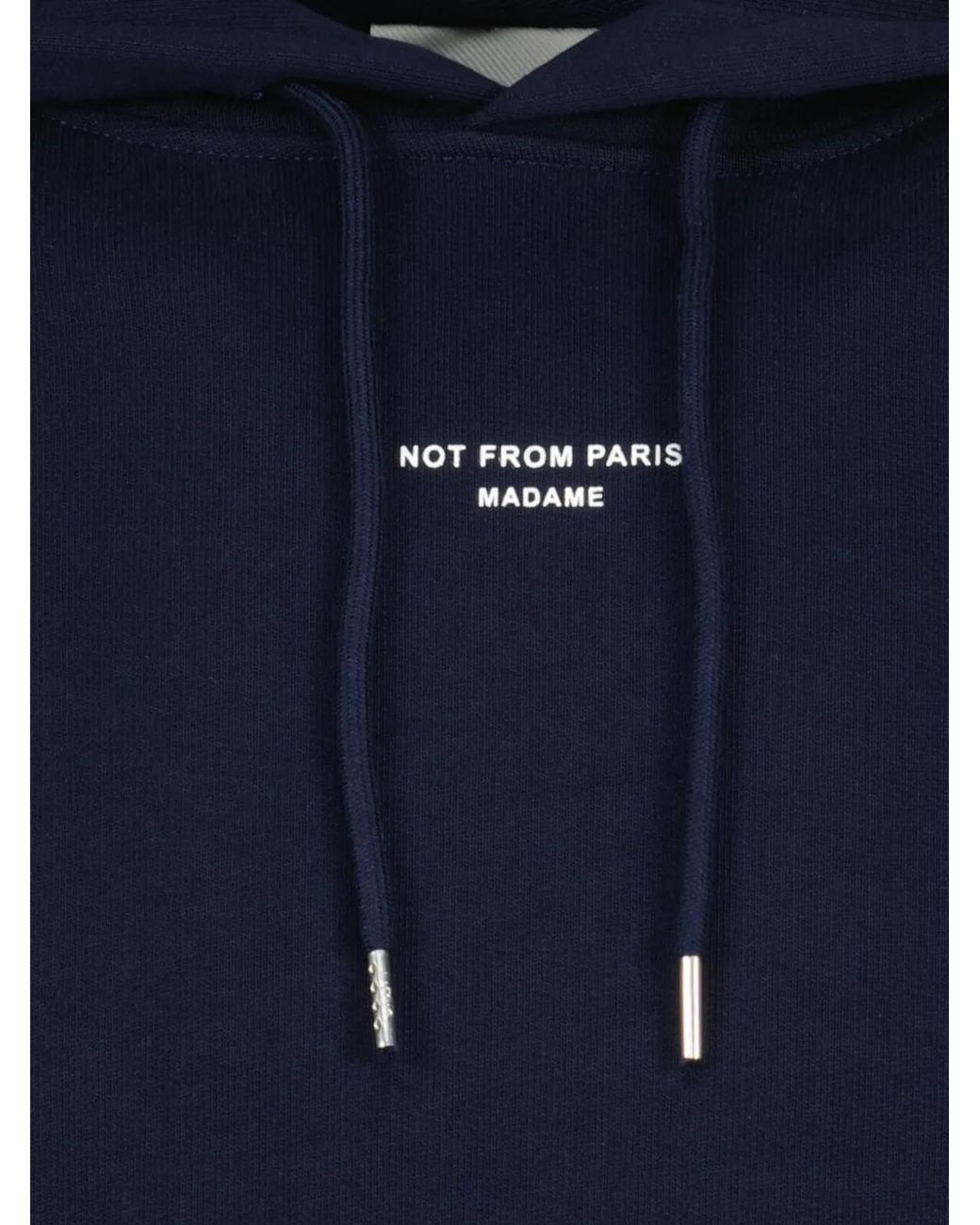 Drole de Monsieur Blue Slogan-Detail Hoodie for men