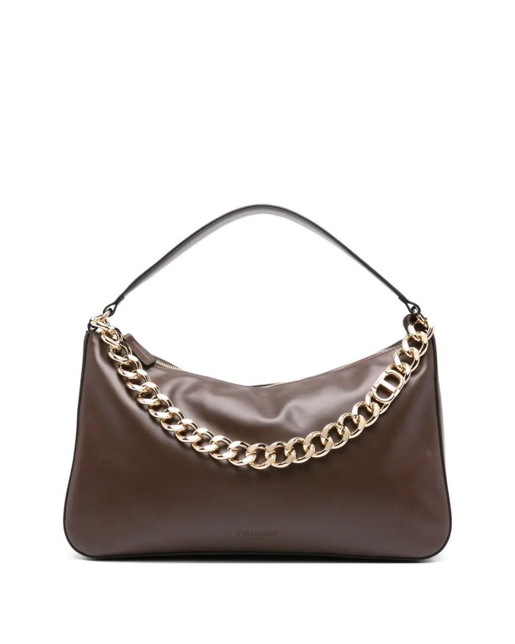 Twinset Brown Liliane Medium Leather Bag