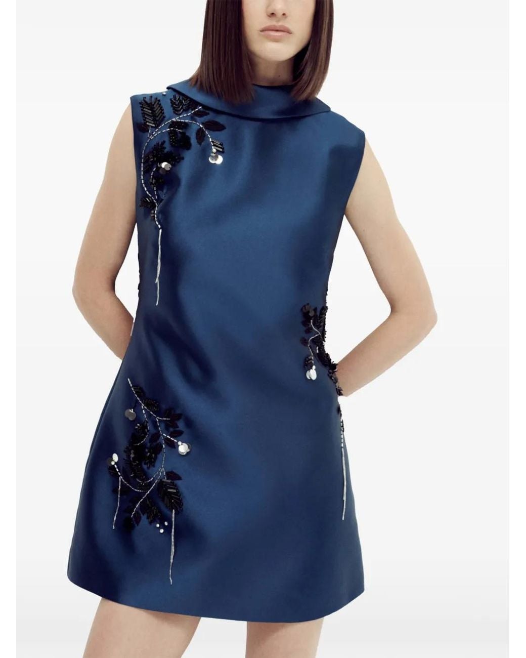 Jonathan Simkhai Blue Renza Sleeveless Mini Dress