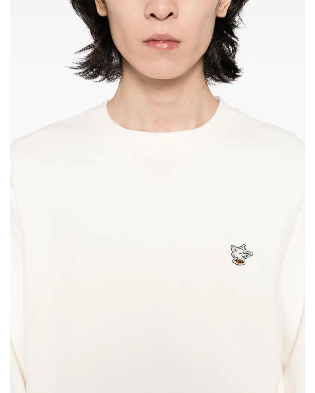 Sweat À Patch Barista Fox Café Kitsuné en coloris White