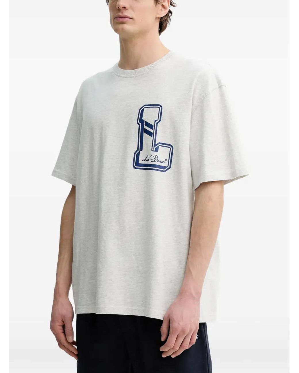 Les Deux White Letter Graphic T-Shirt for men