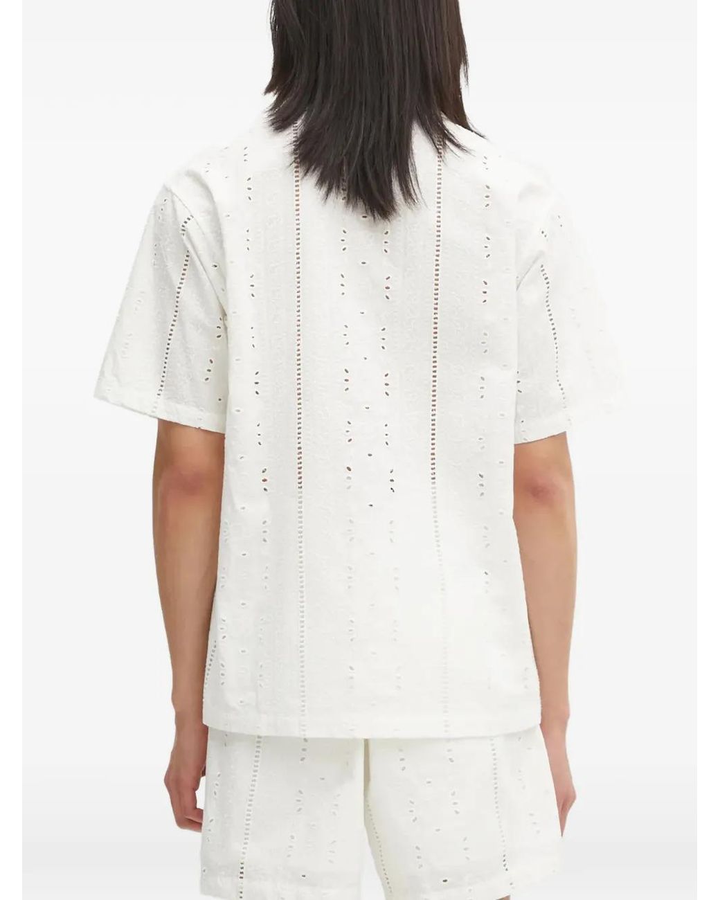 A Bathing Ape White Broderie-Anglaise Shirt for men