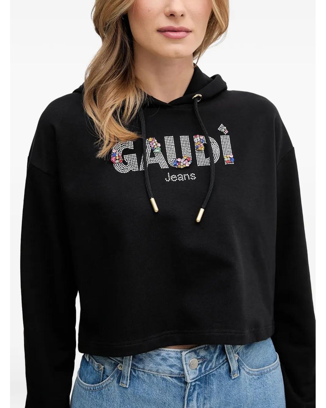 GAUDI Black Embellished Hoodie