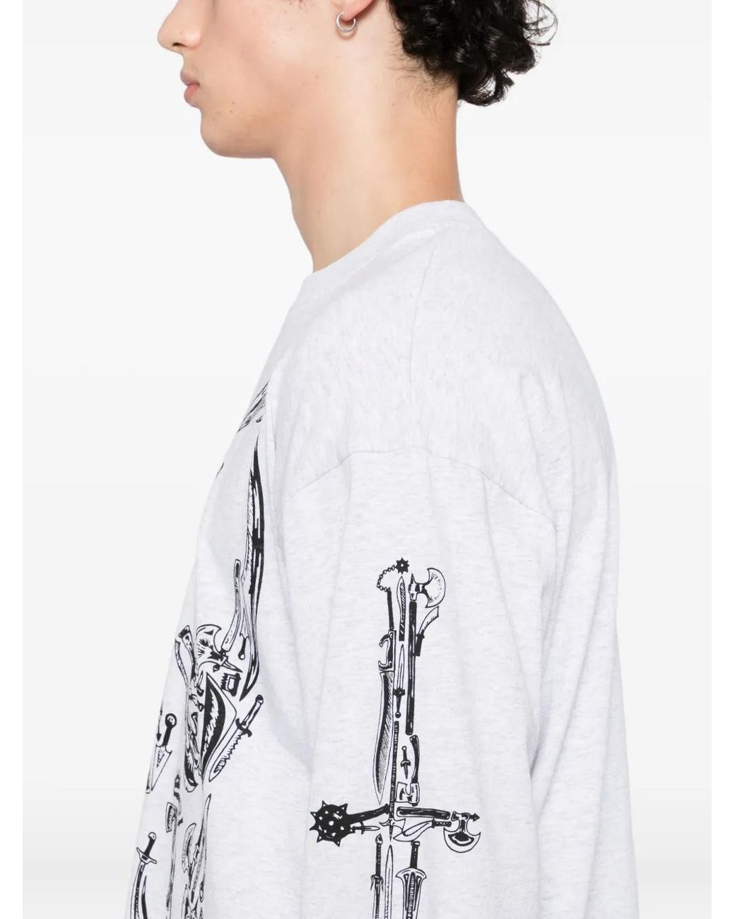 Warren Lotas White Graphic-Print T-Shirt for men