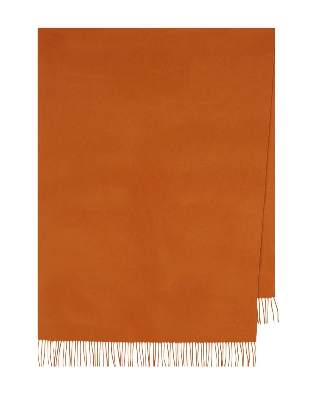 Max Mara Orange Écharpe En Cachemire À Franges