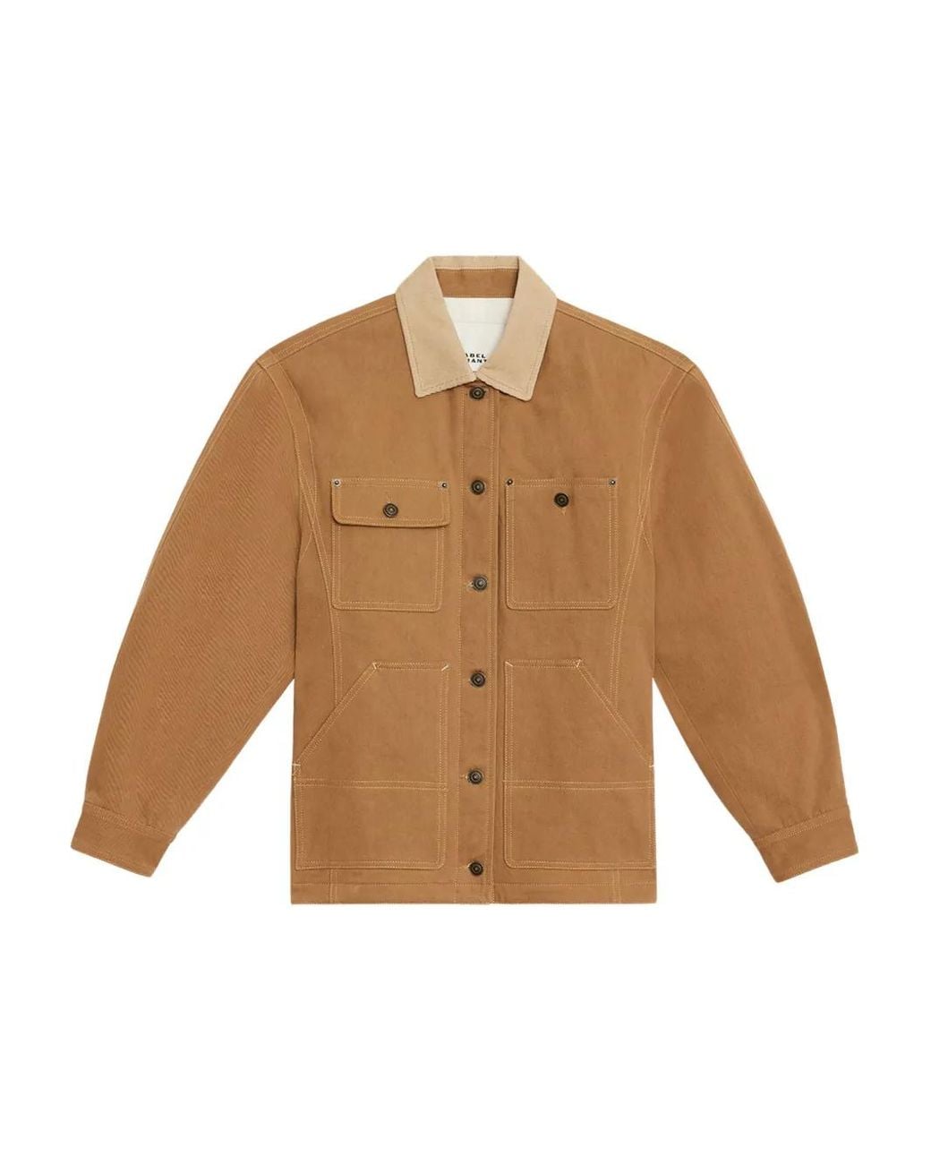 Isabel Marant Natural Ninon Cotton Workwear Jacket Clothing