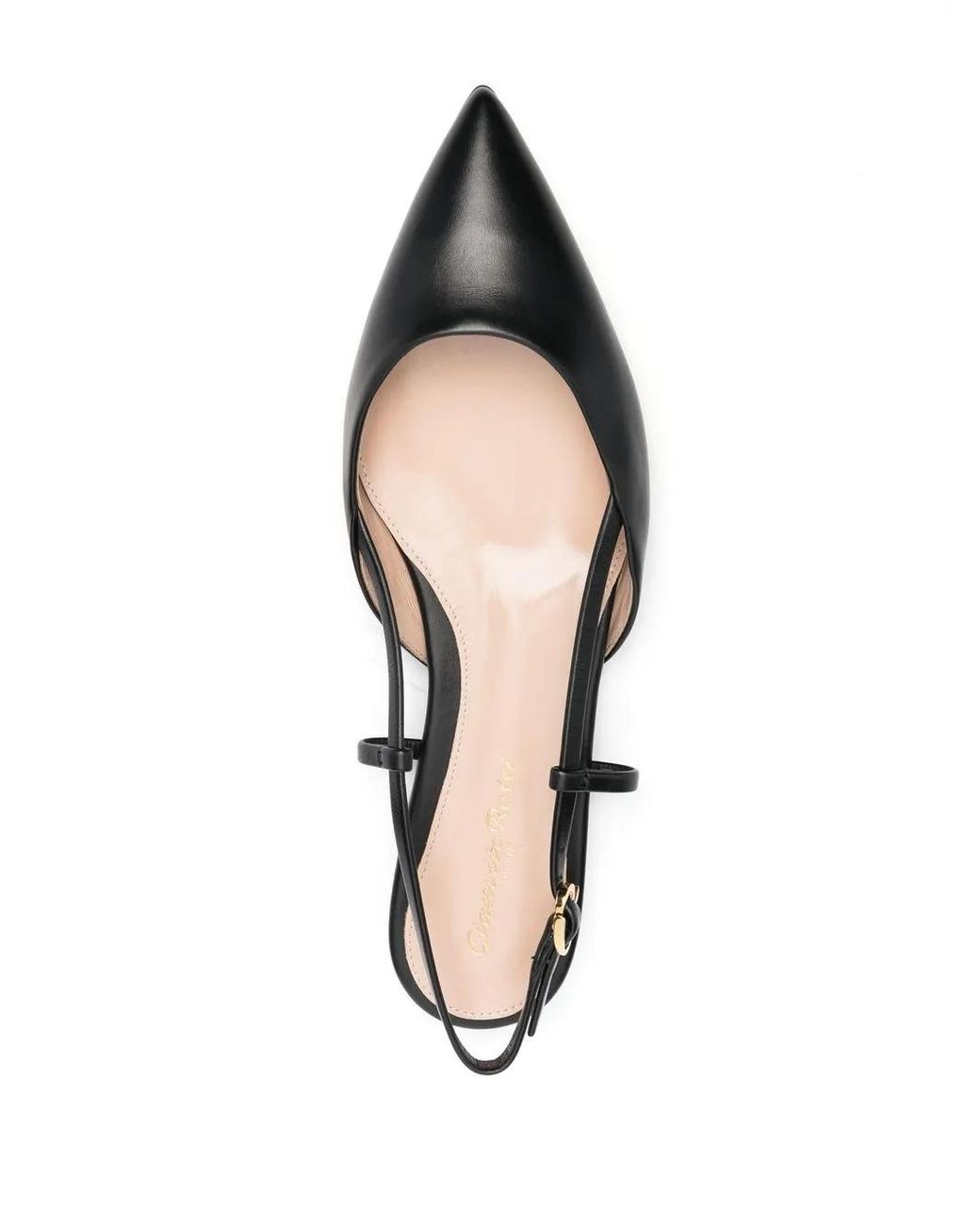 Gianvito Rossi Black Ascent 05 Slingback Ballerina Shoes