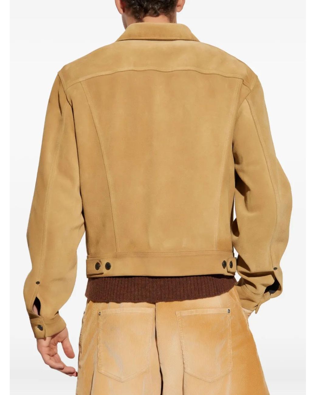 DSquared² Natural Leather Button-Fastening Jacket for men