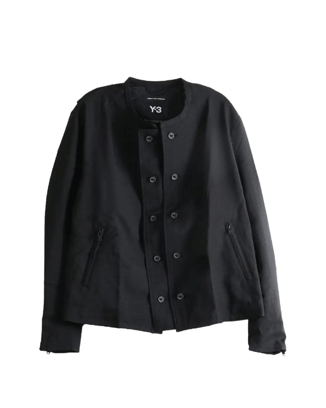 Y-3 Black X Yohji Yamamoto Veste Sans Col for men