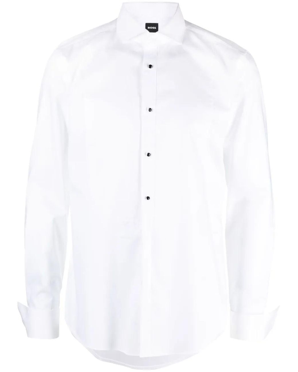 Boss White Slim-Fit Dress Shirt for men