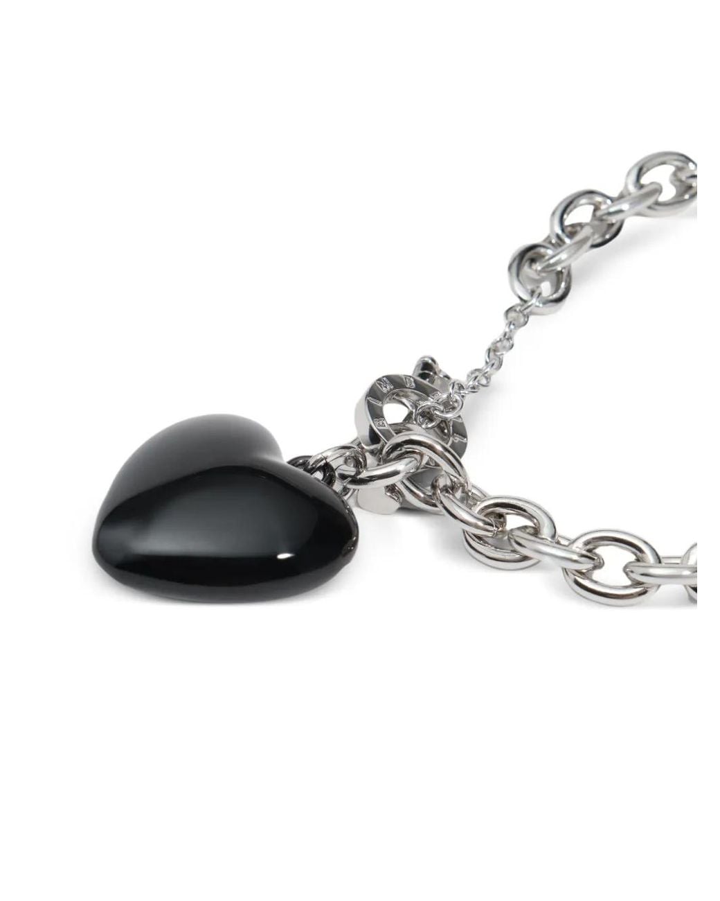 Bimba Y Lola White Heart Chain Necklace