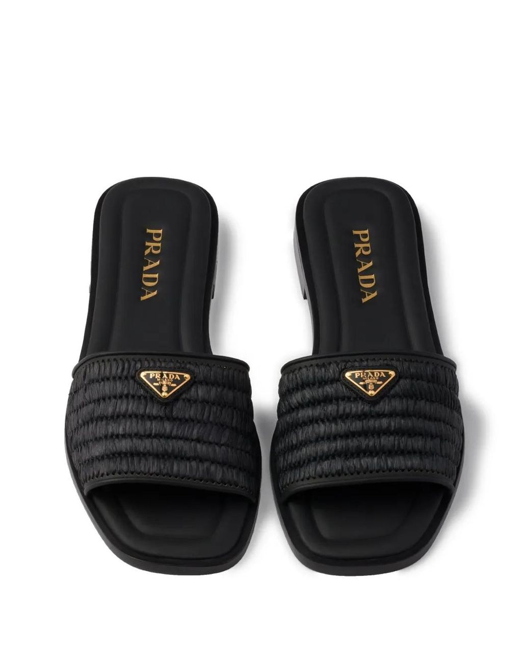 Sandali Con Logo di Prada in Black