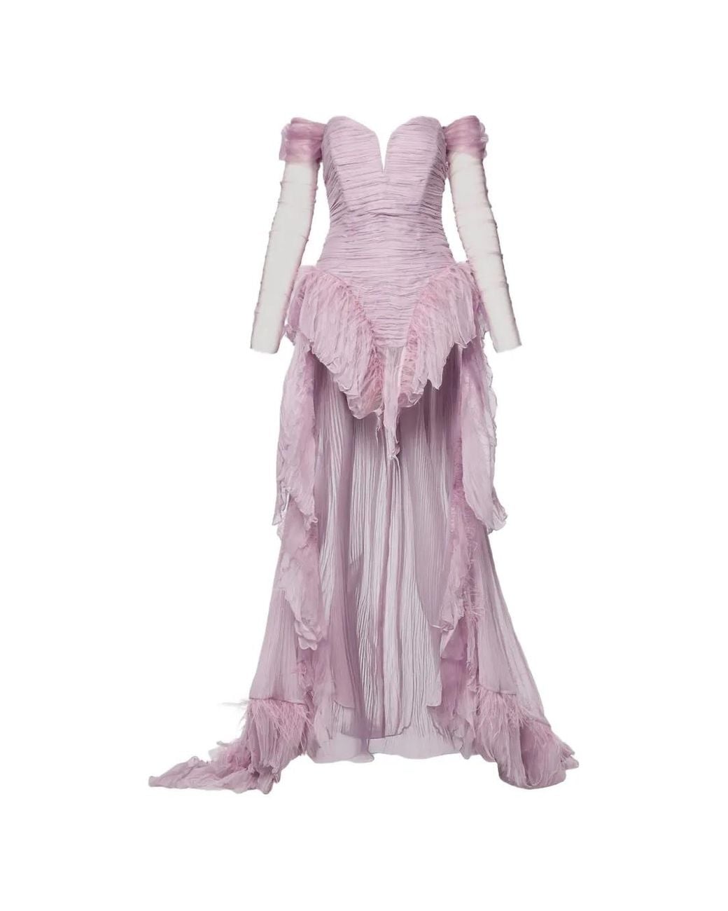 NORINA ST Purple Diada Ruched Maxi Dress