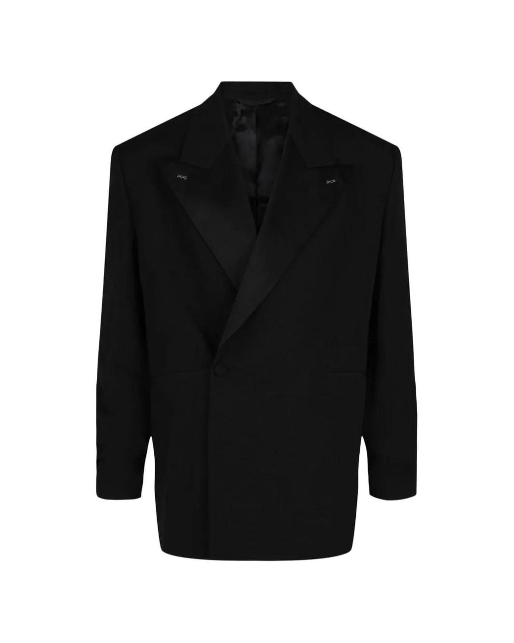 Givenchy Black Notch-Lapel Oversized Blazer