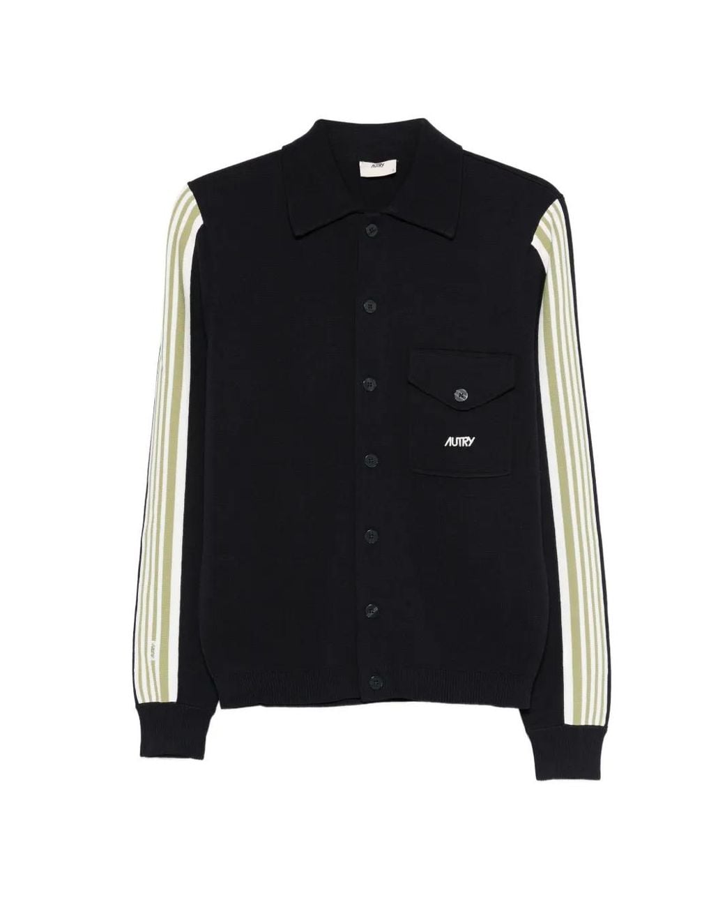 Autry Black Knitted Viscose Shirt Jacket