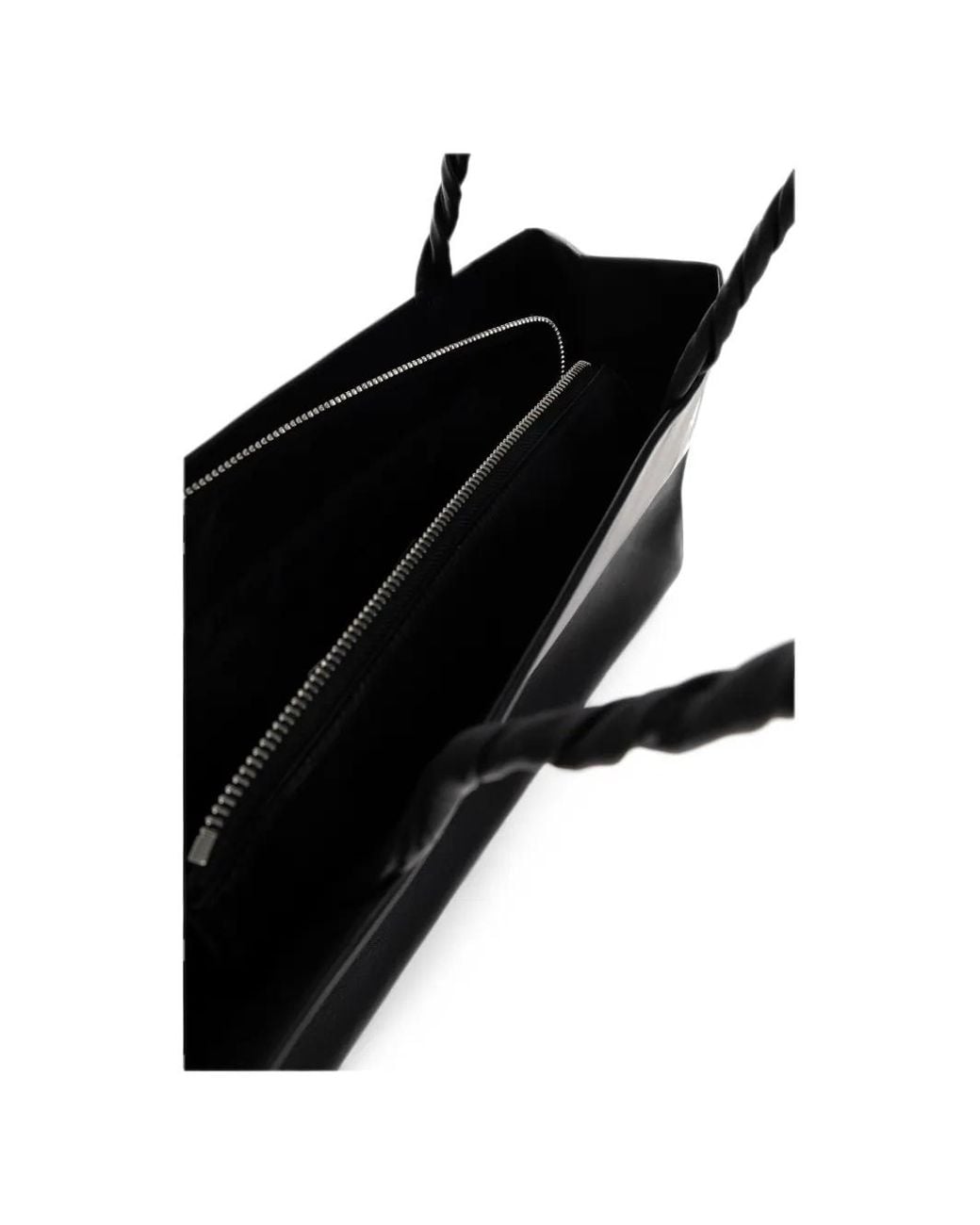 Issey Miyake Black Logo-Debossed Twisted-Handle Shoulder Bag