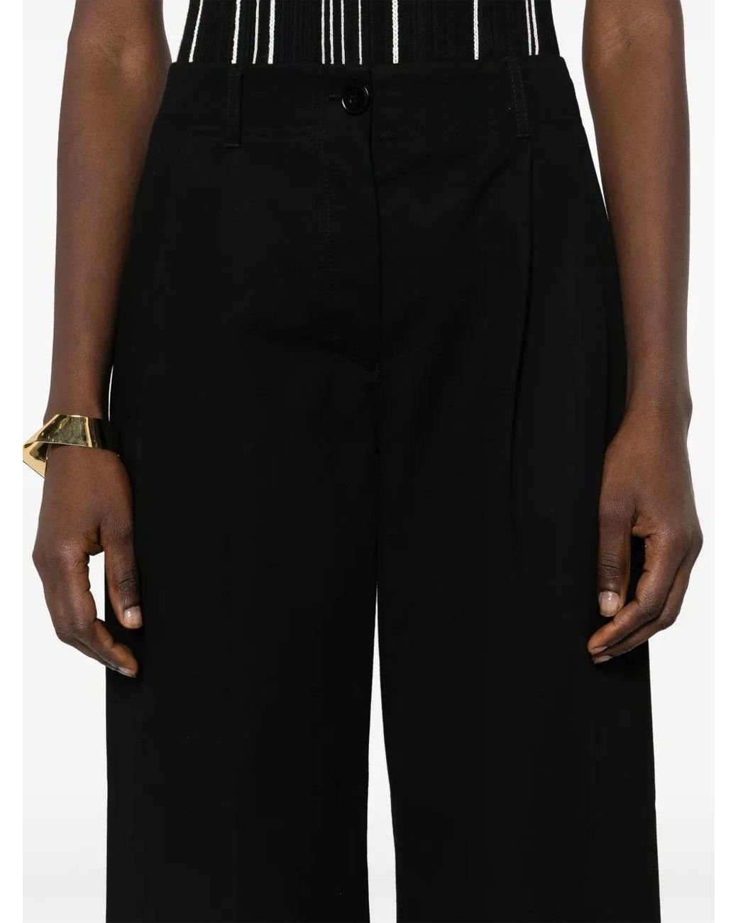 Totême Black Relaxed Chino Trousers