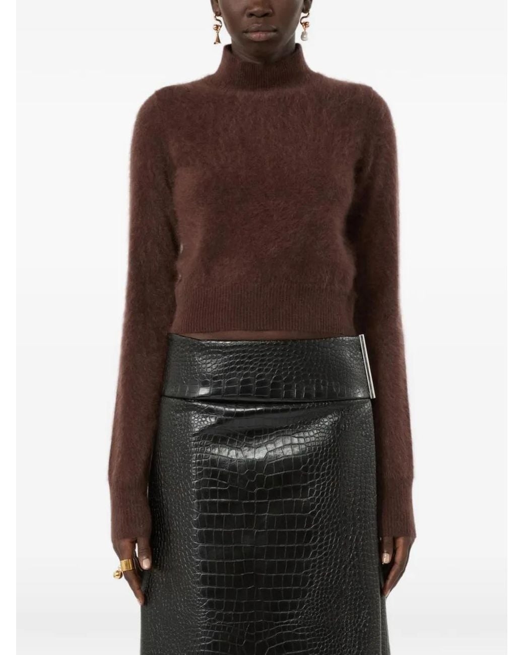 Pull Crop Agio En Cachemire Sportmax en coloris Brown