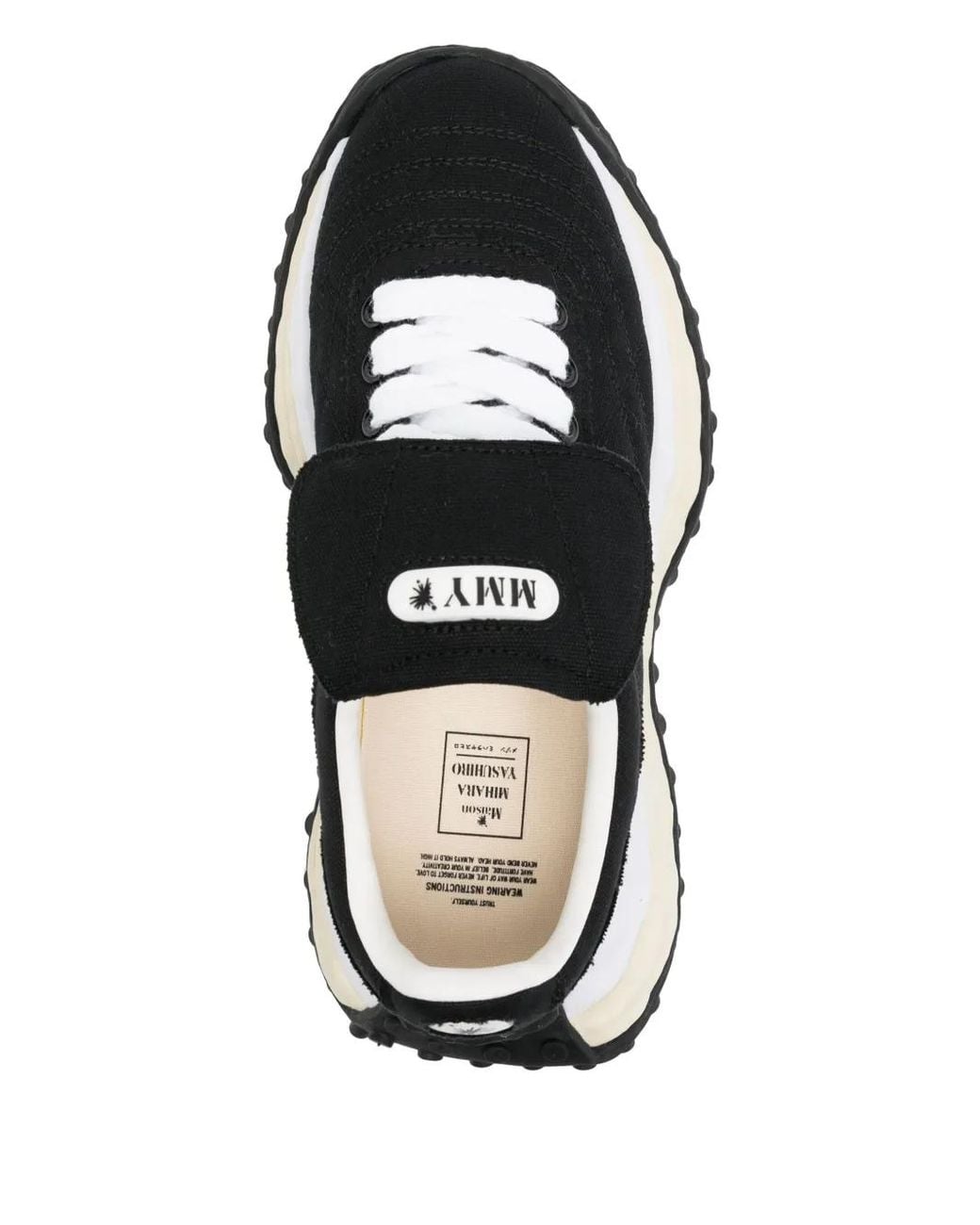 Maison Mihara Yasuhiro Black Logo-Patch Sneakers