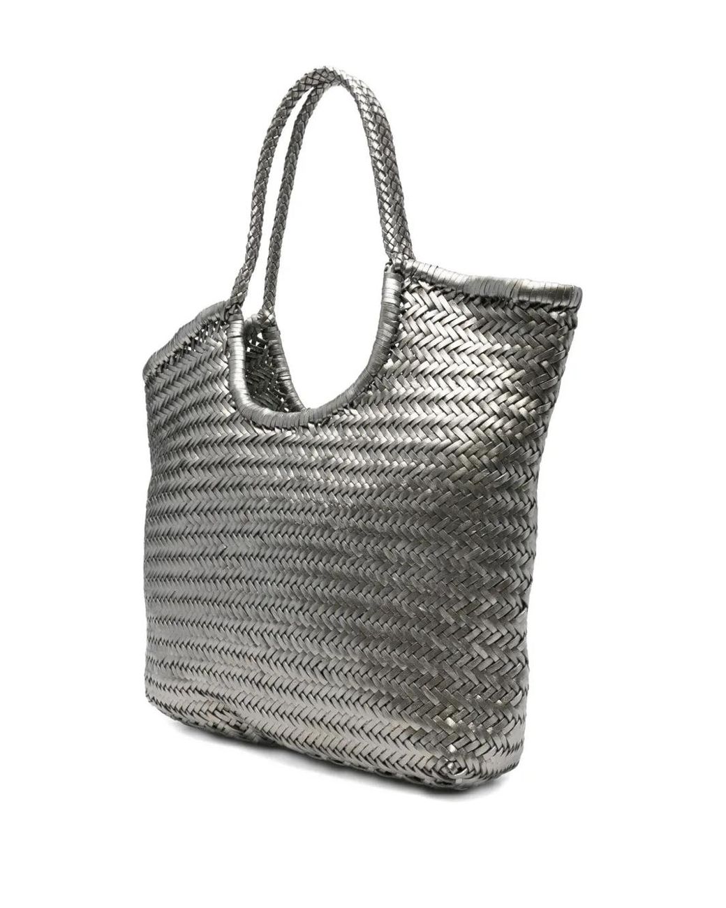 Dragon Diffusion Gray Diagonal Woven Tote Bag