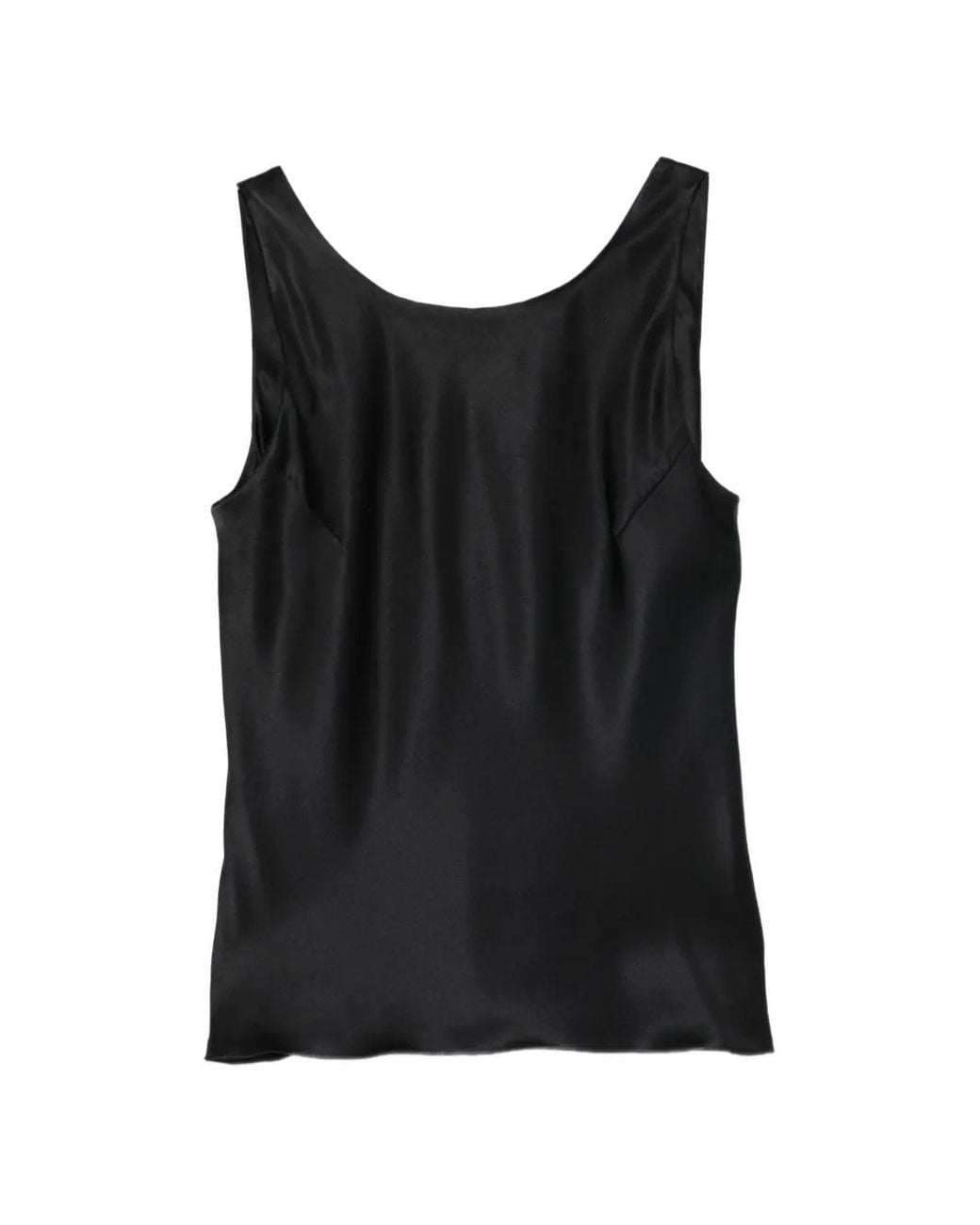 Styland Black V-Back Sleeveless Top