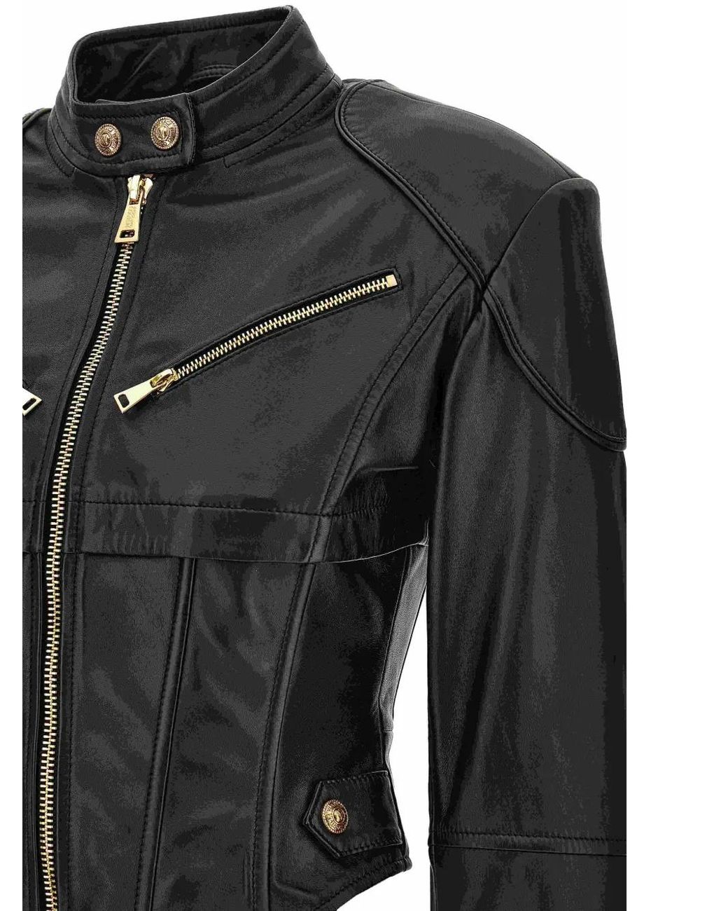 Versace Jeans Couture Black Leather Jacket