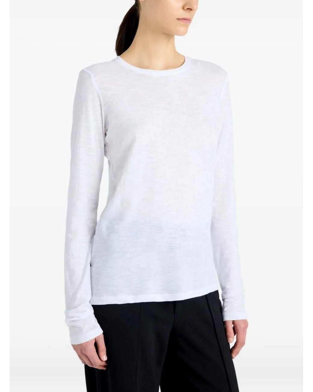 Proenza Schouler White Langarmshirt Aus Jersey