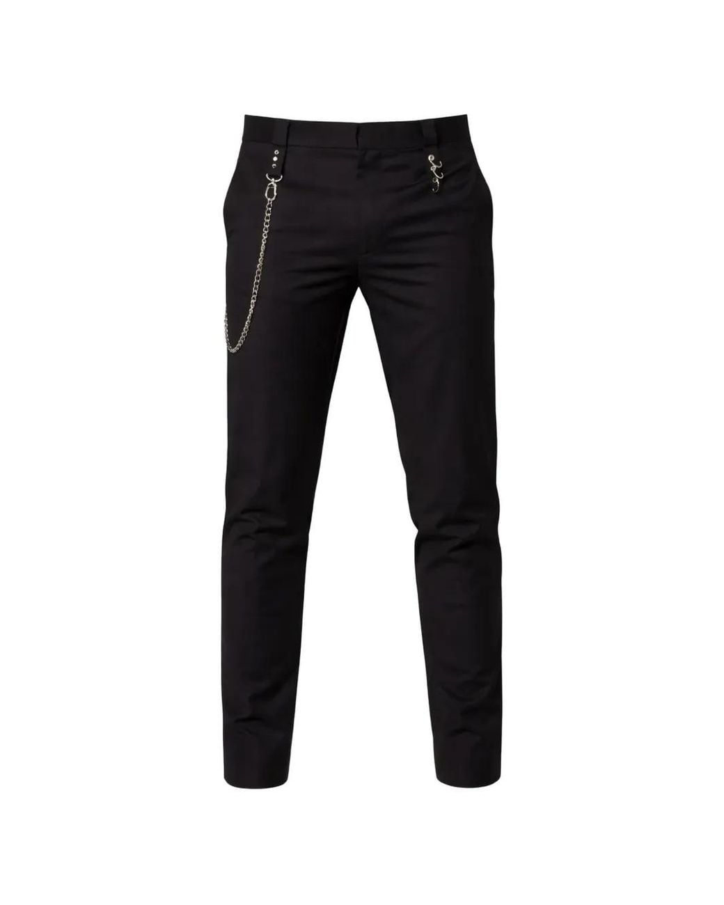 Les Hommes Black Chain Trousers for men