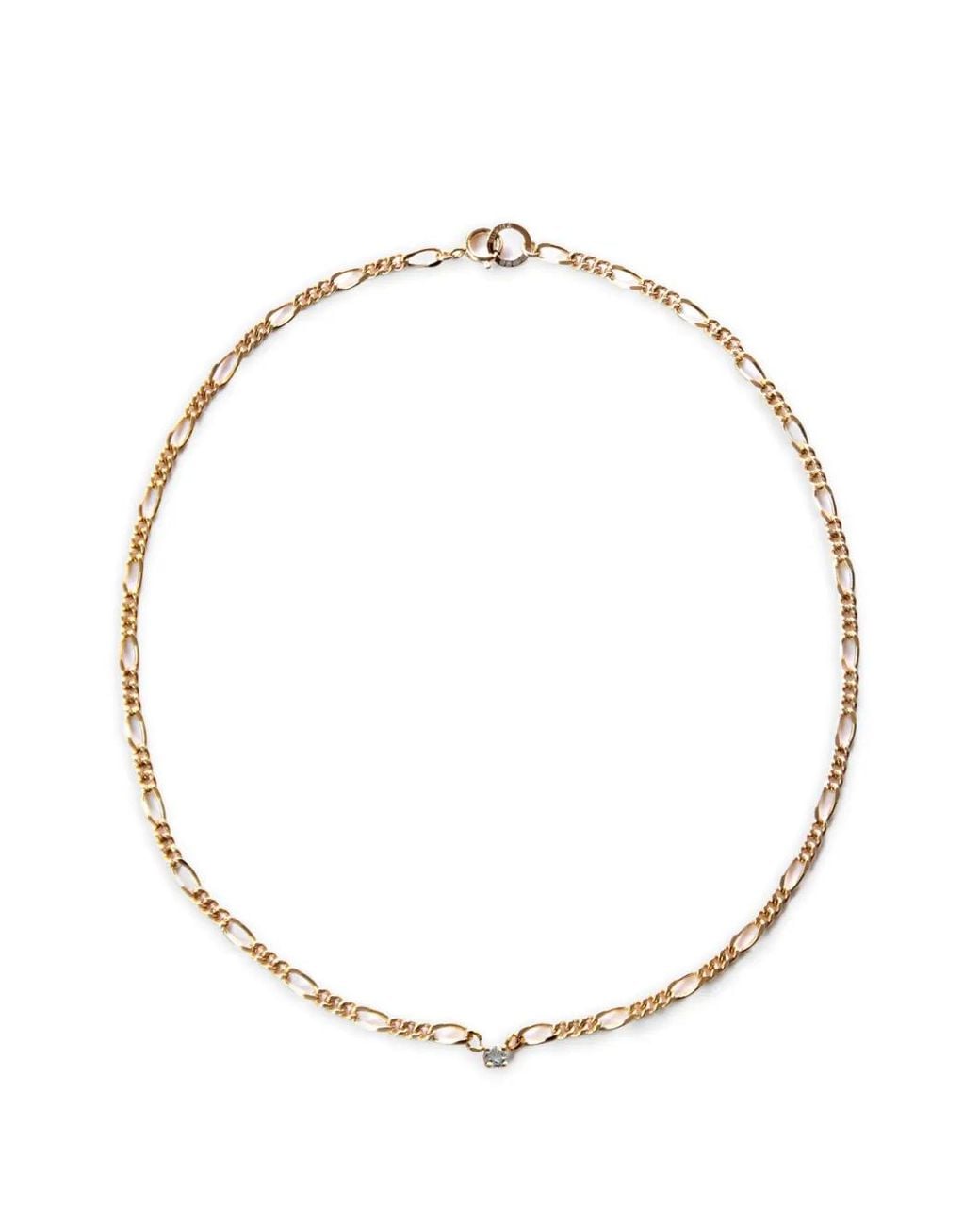 NORMA JEWELLERY White Aquamarine Round Necklace