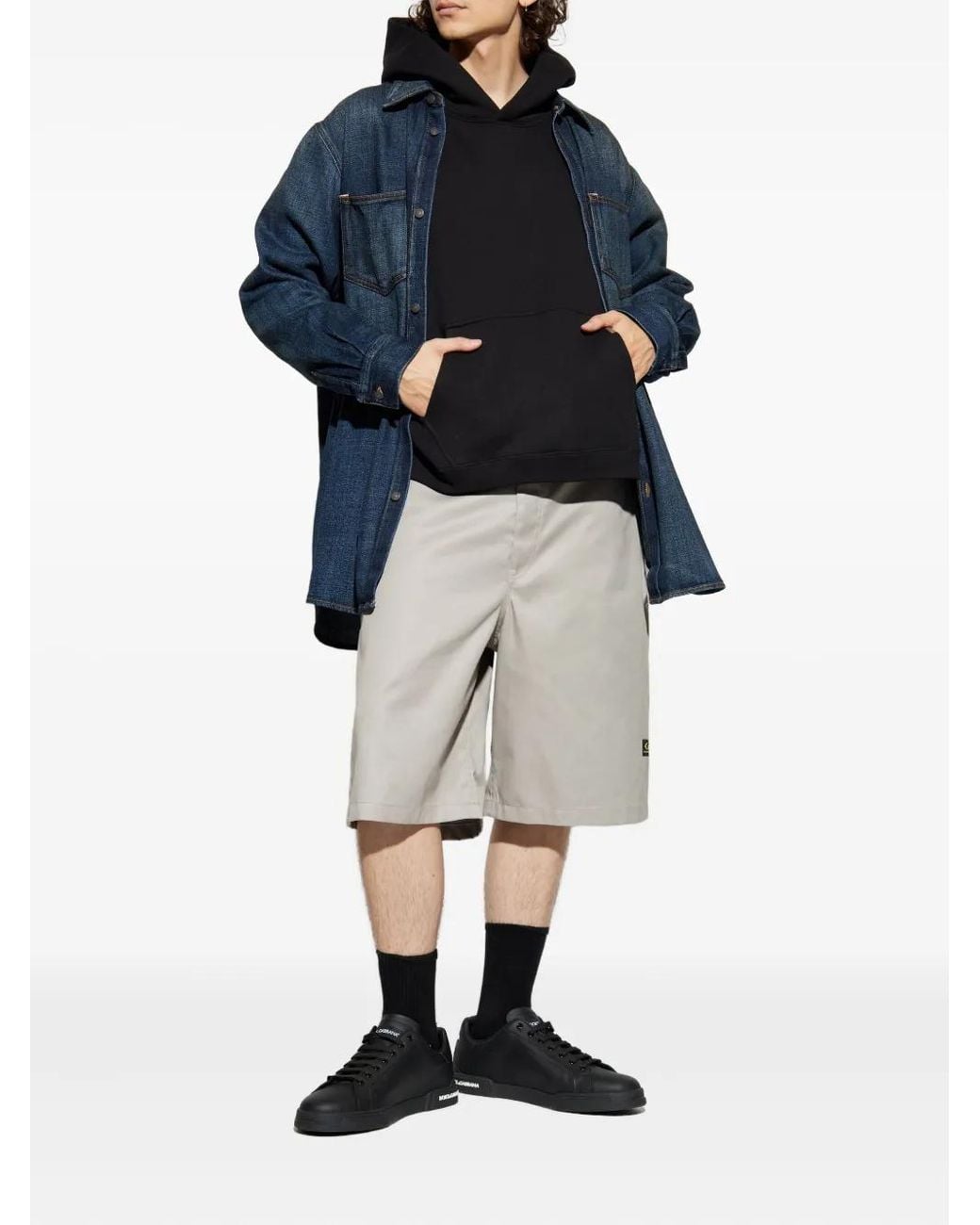 Represent Black "Initial Boxy Oversized" Hoodie for men