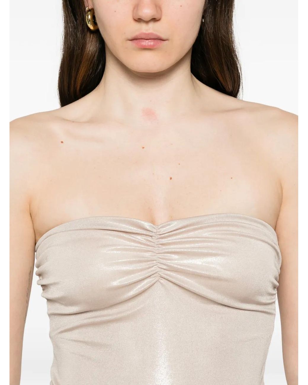 LE_RJTANGE® White Ruched Top