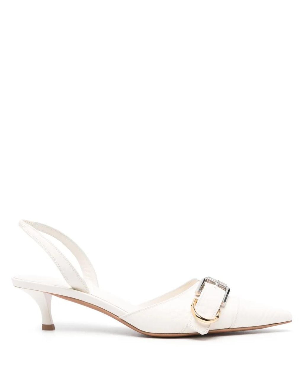 Givenchy White Voyou Slingbacks