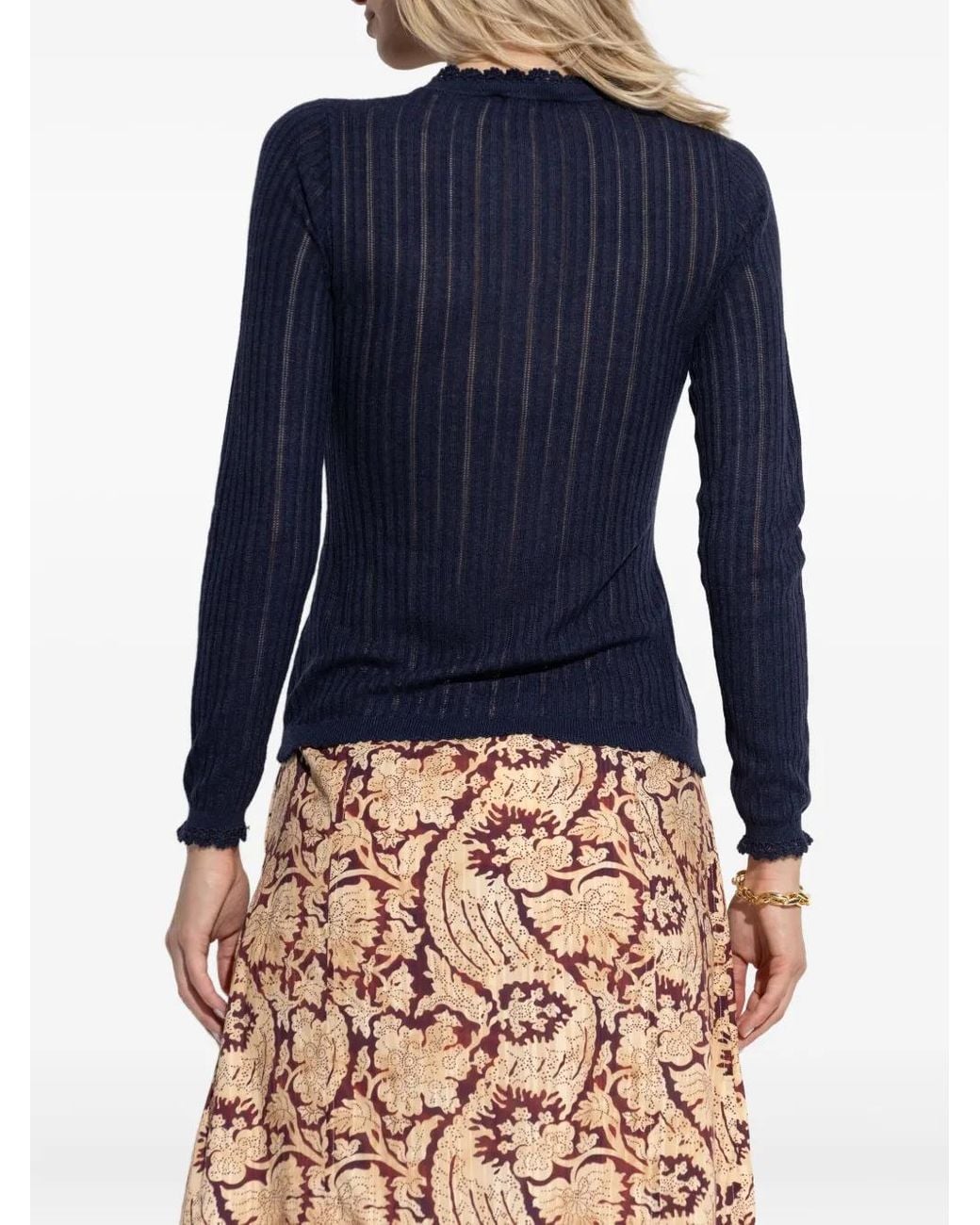 Ulla Johnson Blue Top "Delia"