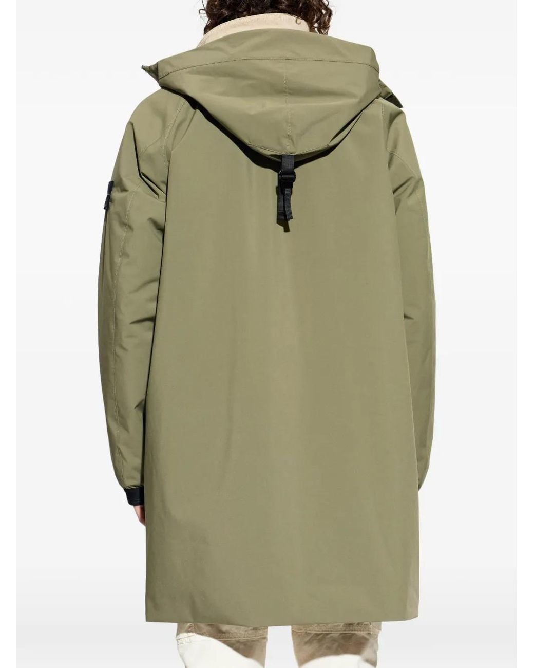 Stone Island Green Parka With Hood for men