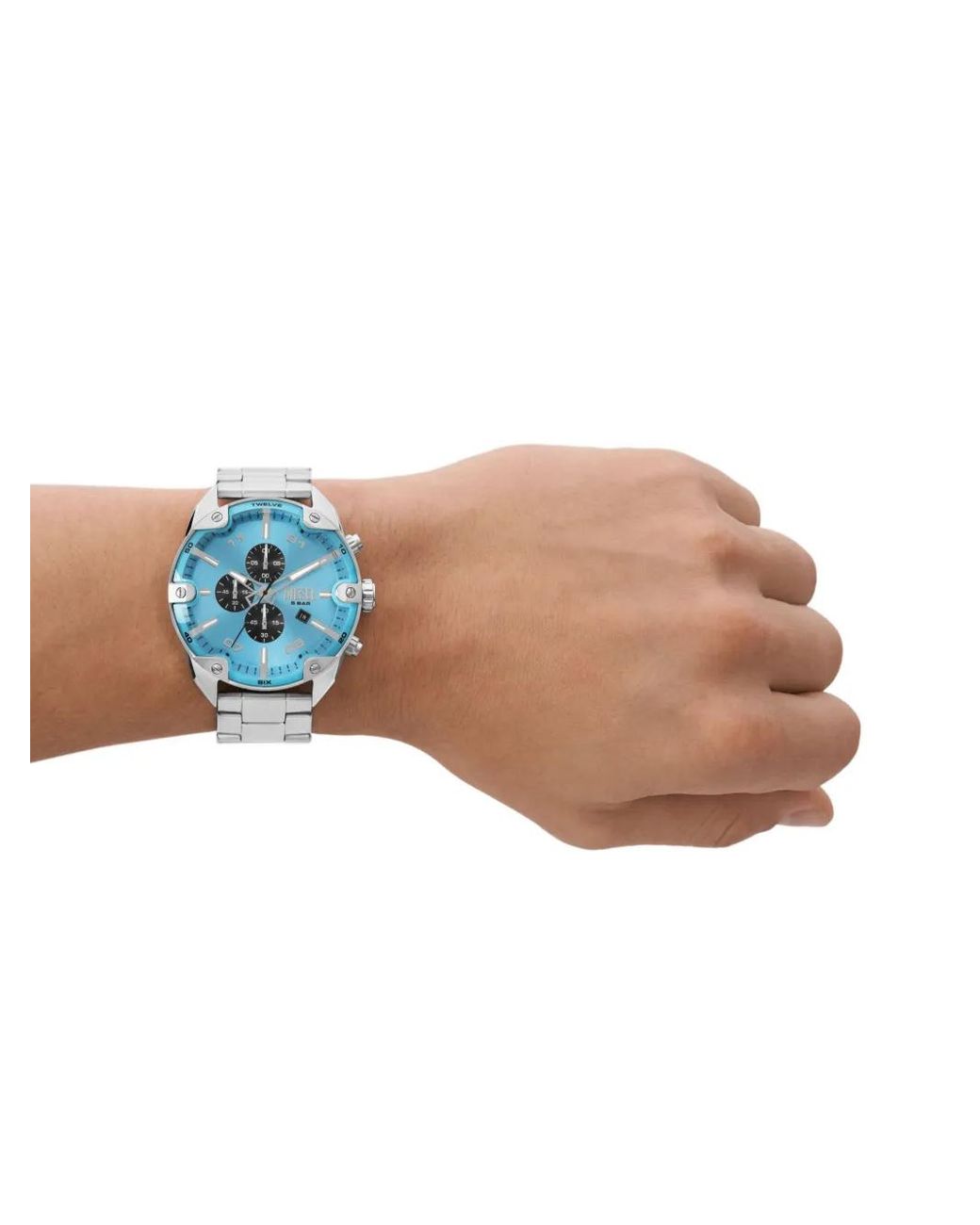 DIESEL Blue Dz4655 Spiked 49Mm Watch for men